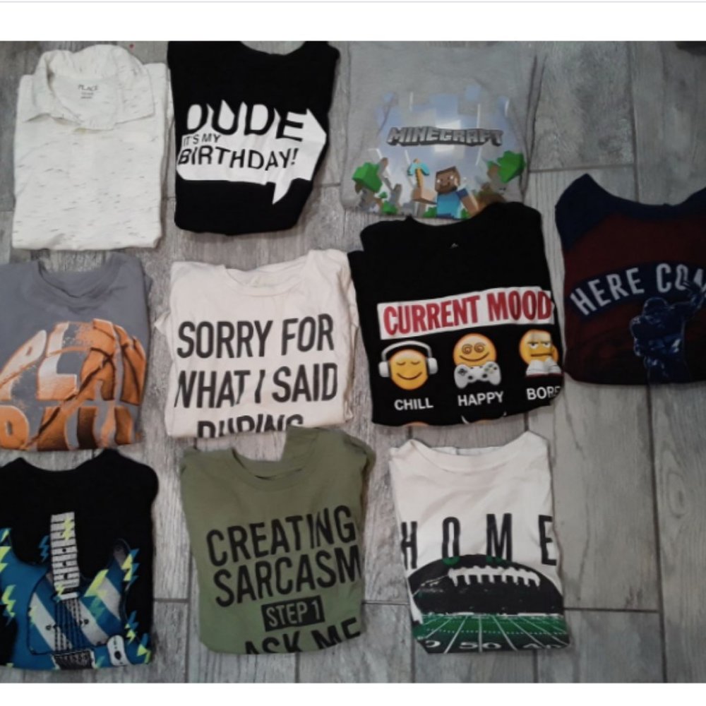 Boys size large shirt lot 10 shirts short sleeves